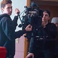 Filmmakers Aja and Kaelan Selbach-Broad on a film shoot